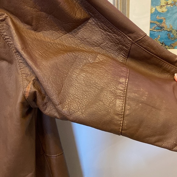 100% Leather - Vintage Pelle Trench-Coat - Picture 12 of 13